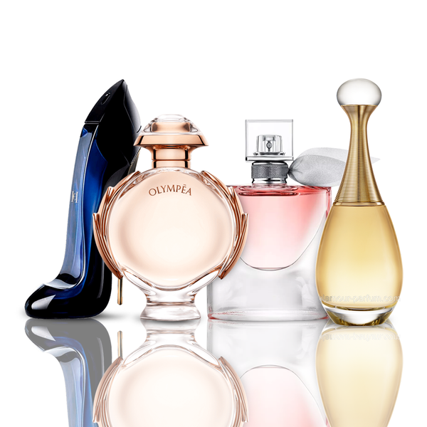 Zestaw 4 perfum | Good Girl + Olympea + La Vie Est Belle + J'Adore 100 ml