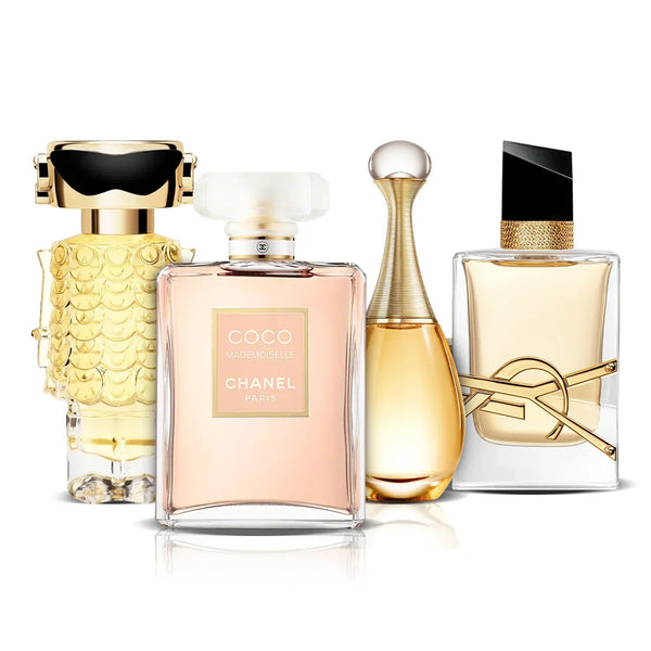 Zestaw 4 perfum | Fame, Coco Mademoiselle, J'adore i Libre (100 ml)
