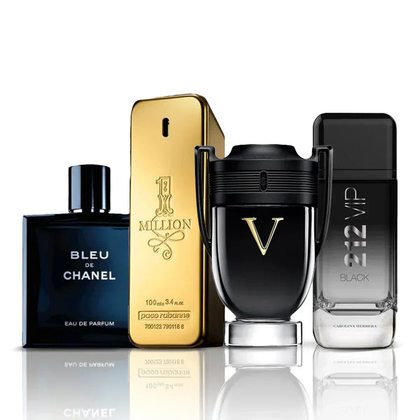 Zestaw 4 perfum | Invictus Victory + One Million + Bleu de Chanel + 212 Vip Black